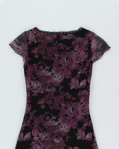 Y2k 00s Mexx Pattern Dress - S