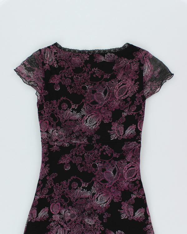 Y2k 00s Mexx Pattern Dress - S