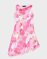 Vintage 90s Bianca Nygard Floral Cowl Neck Dress - M