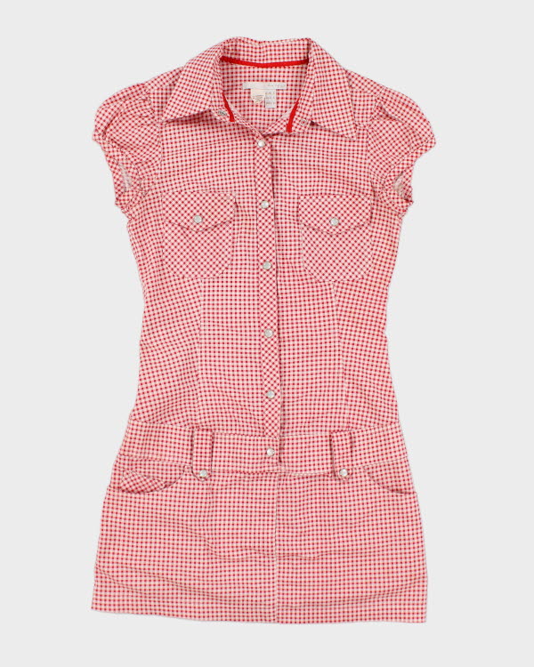 Y2k 00s Gingham Mini Dress - S