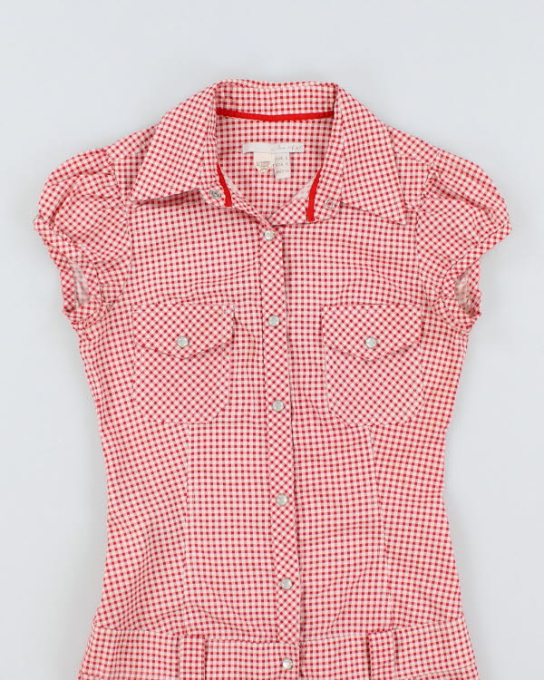 Y2k 00s Gingham Mini Dress - S
