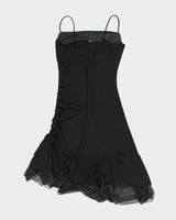 Y2k 00s M collection Cowl Neck Ruched Dress - S