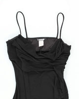 Y2k 00s M collection Cowl Neck Ruched Dress - S