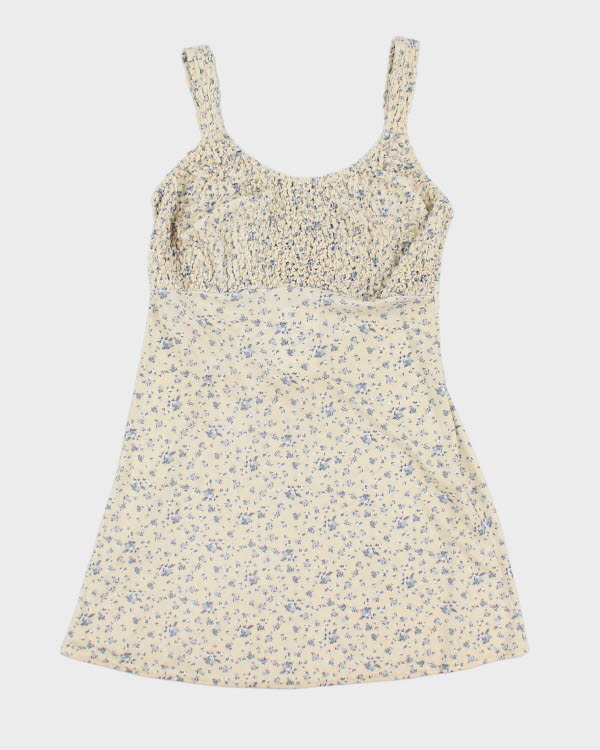 Vintage 90s Up Front Floral Dress - M