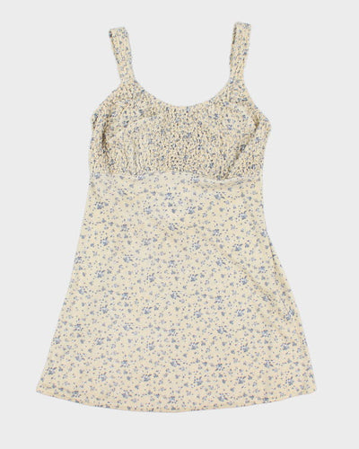 Vintage 90s Up Front Floral Dress - M