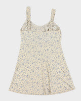 Vintage 90s Up Front Floral Dress - M