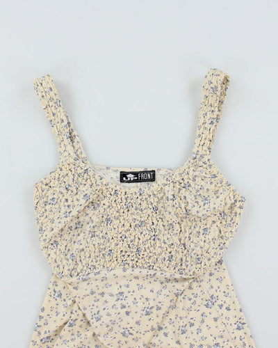 Vintage 90s Up Front Floral Dress - M