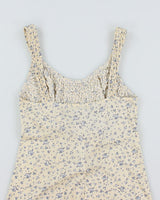 Vintage 90s Up Front Floral Dress - M