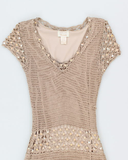 Y2k 00s Kroshetta Gold Dress - M