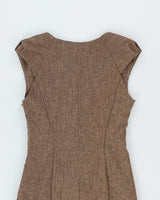 Y2k 00s Le Chateau Ruched Wool Dress - S