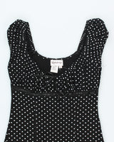 Y2k 00s Raindrops Polka Dot Dress - S