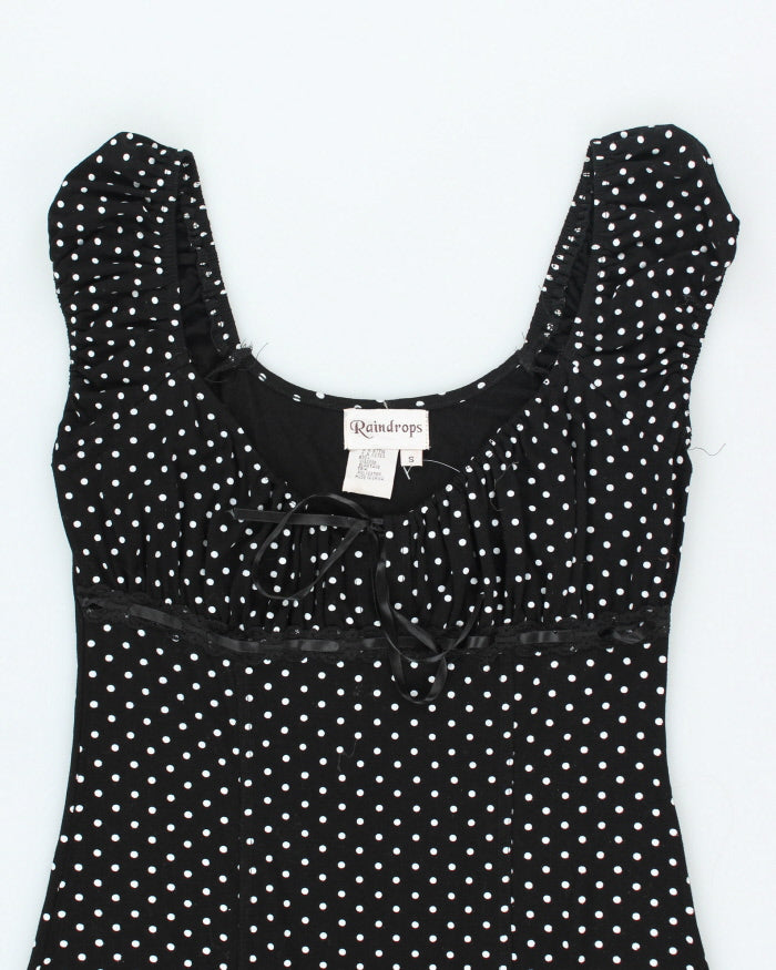 Y2k 00s Raindrops Polka Dot Dress - S