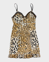 Y2k 00s Guess Leopard Print Dress - S