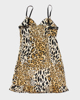 Y2k 00s Guess Leopard Print Dress - S