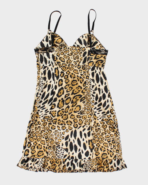 Y2k 00s Guess Leopard Print Dress - S