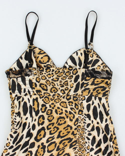 Y2k 00s Guess Leopard Print Dress - S