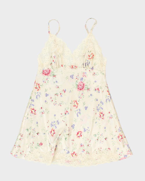 Vintage 90s Versailles Floral Slip Dress - M