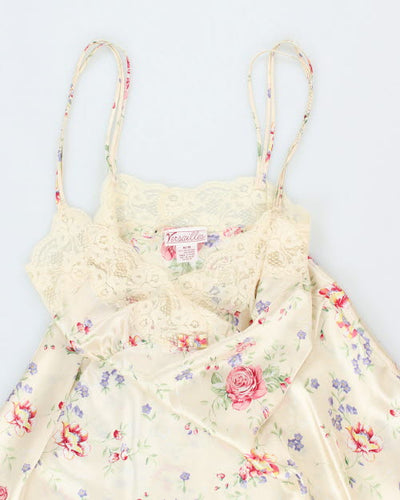 Vintage 90s Versailles Floral Slip Dress - M