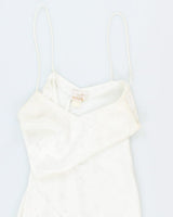 Vintage 90s La Vie En Rose Bow Slip Dress - S