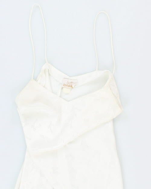 Vintage 90s La Vie En Rose Bow Slip Dress - S