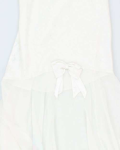 Vintage 90s La Vie En Rose Bow Slip Dress - S