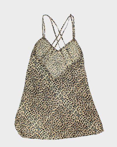 Vintage 90s La Vie En Rose Leopard Slip - S