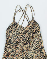 Vintage 90s La Vie En Rose Leopard Slip - S