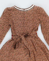 Vintage 70s Floral Prairie Dress - S
