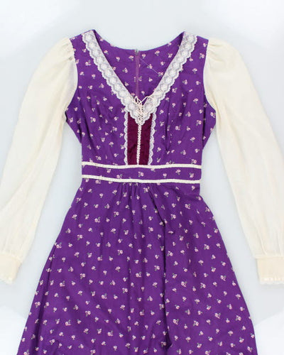 Vintage 70s Prairie Dress - M