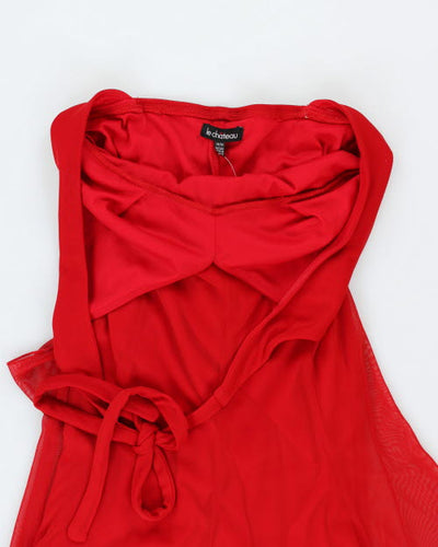 Y2k 00s Le Chateau Halter Dress - M