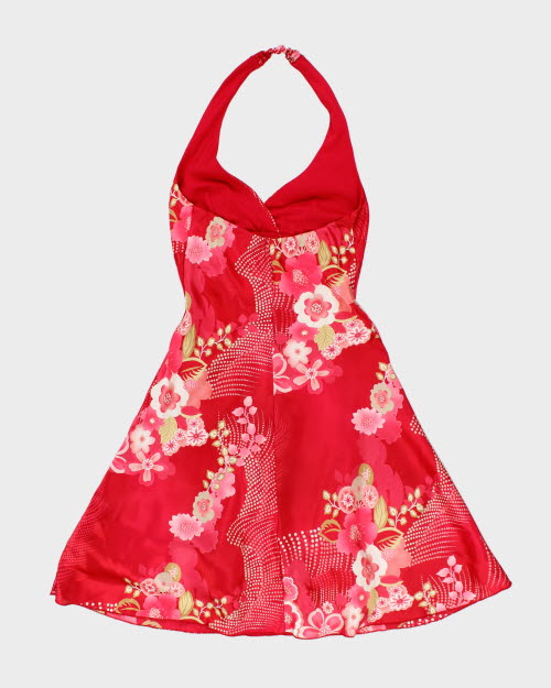 Y2k 00s B. Smart Floral Halter Dress - S