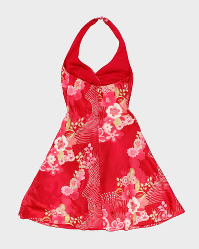 Y2k 00s B. Smart Floral Halter Dress - S