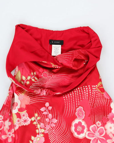 Y2k 00s B. Smart Floral Halter Dress - S