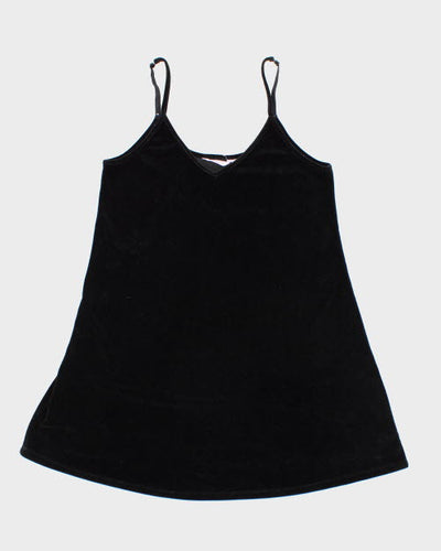 Y2k 00s La Vie En Rose Velour Slip Dress - M