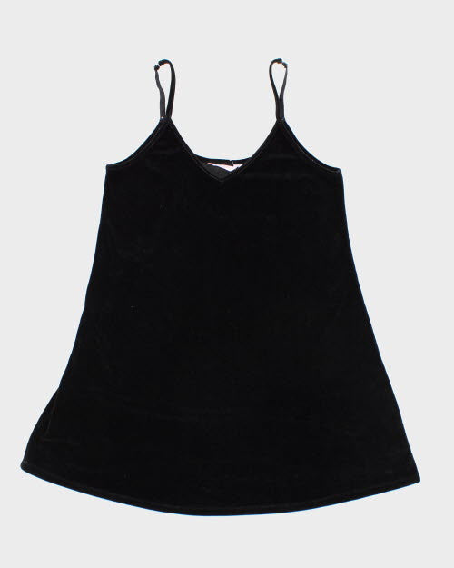 Y2k 00s La Vie En Rose Velour Slip Dress - M