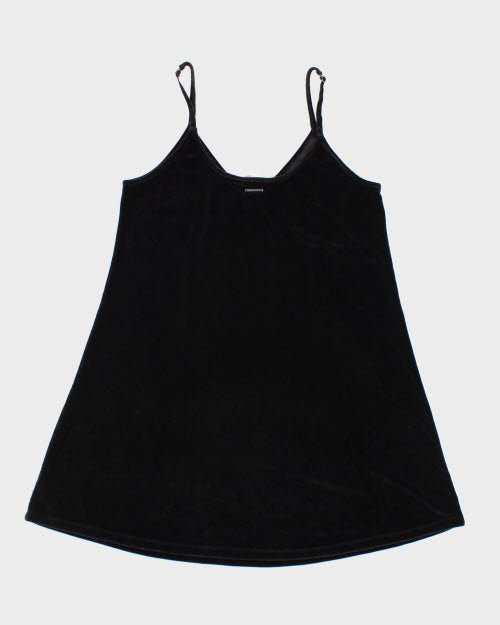 Y2k 00s La Vie En Rose Velour Slip Dress - M
