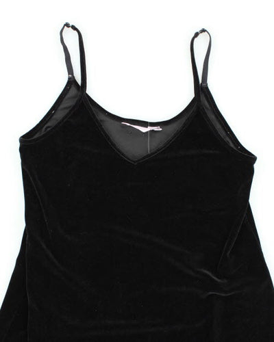 Y2k 00s La Vie En Rose Velour Slip Dress - M