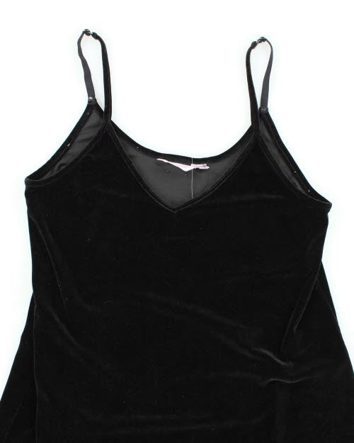 Y2k 00s La Vie En Rose Velour Slip Dress - M