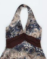 Y2k 00s Muaa Halter Dress - S
