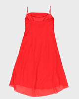 Y2k 00s Jessica Cowl Neck Dress - S