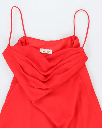 Y2k 00s Jessica Cowl Neck Dress - S