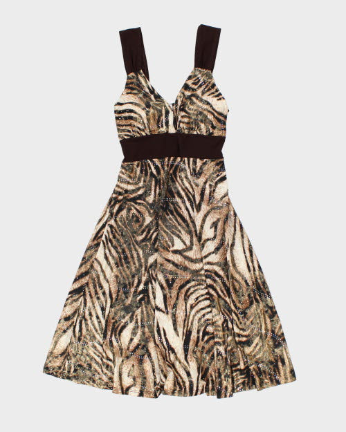 Y2k 00s Tu Tu Animal Print Sparkly Dress - M
