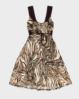 Y2k 00s Tu Tu Animal Print Sparkly Dress - M