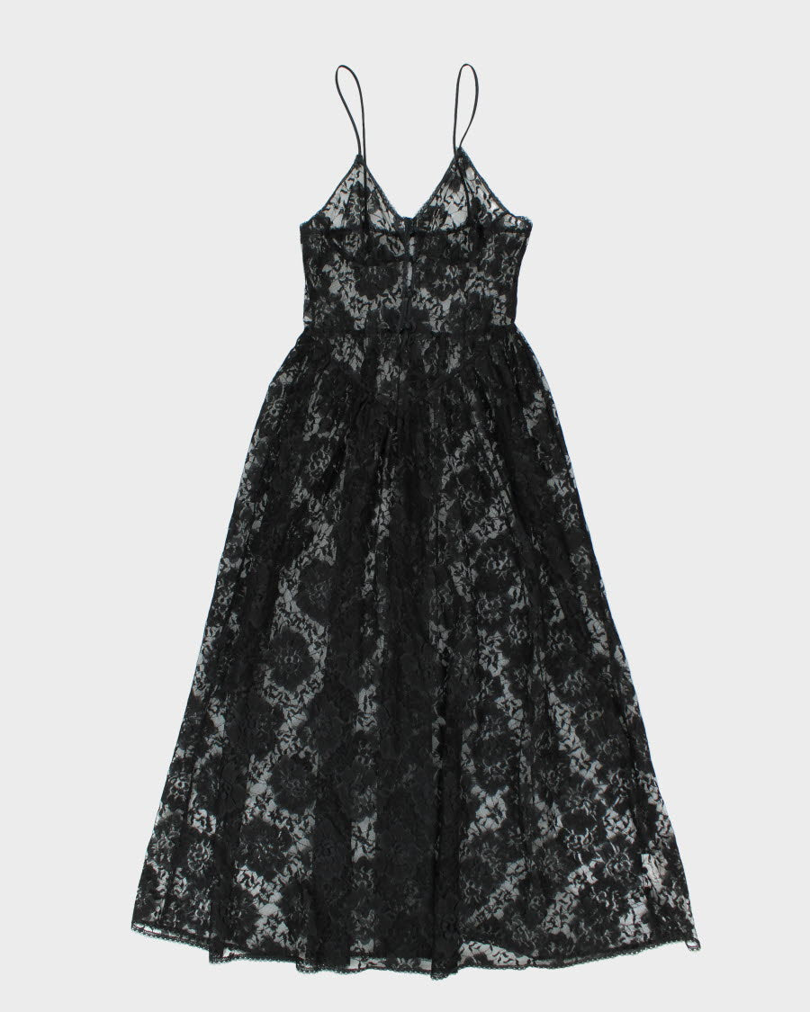 Y2k 00s Lace Maxi Dress - S