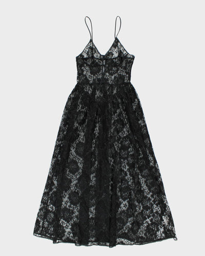 Y2k 00s Lace Maxi Dress - S