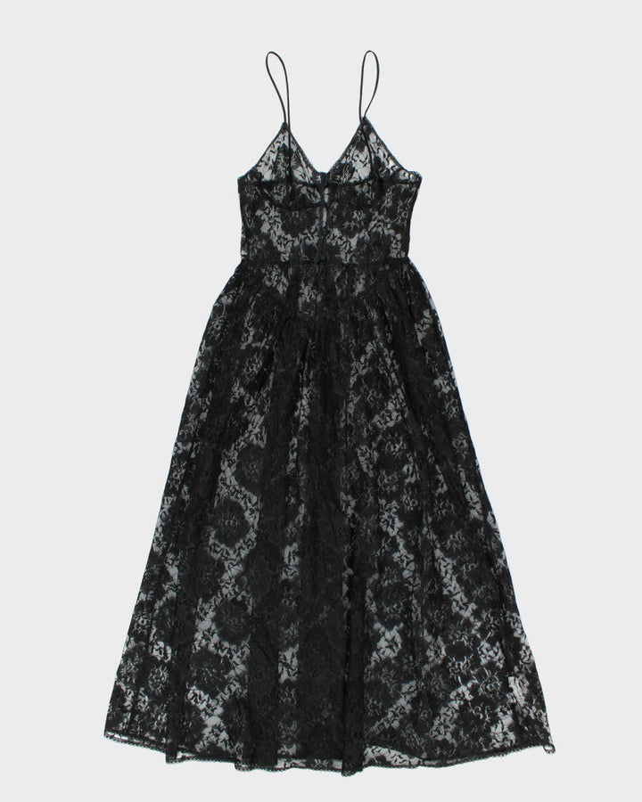 Y2k 00s Lace Maxi Dress - S