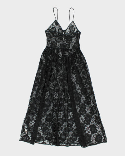 Y2k 00s Lace Maxi Dress - S