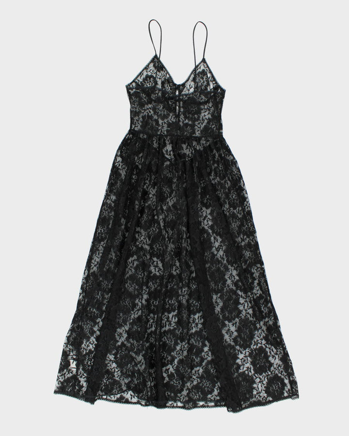 Y2k 00s Lace Maxi Dress - S
