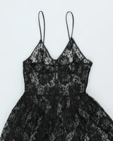 Y2k 00s Lace Maxi Dress - S