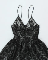 Y2k 00s Lace Maxi Dress - S